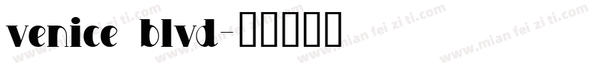 venice blvd字体转换
